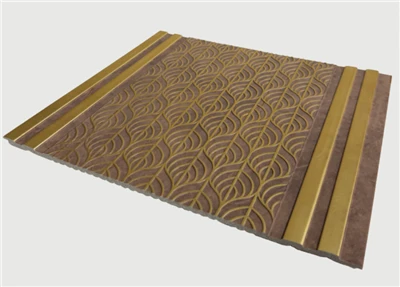 Retro Wood Gold Accent PS interjera sienas panelis